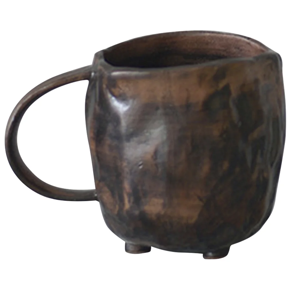 

Vintage Ceramic Coffee Mug Simple Design Latte Cup for Tea Soup Hot Drinks Daily Use Milk Cup Restaurant Hotel Gift