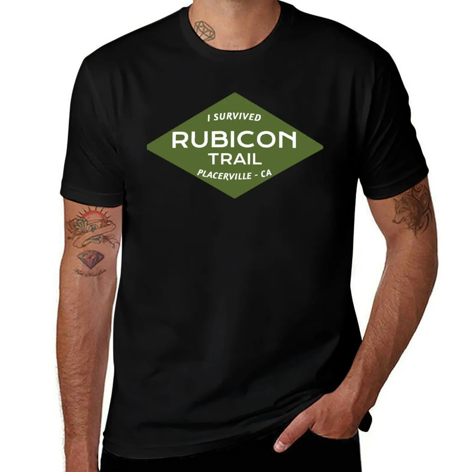 

I Survived Rubicon Trail T-Shirt t shirt man casual t shirt man plain t shirts cotton 100% T-Shirt