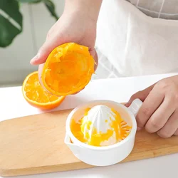 Plastic Handmatige Sinaasappelpers Keuken Oranje Citroenpers Draagbare Citruspers Multifunctionele Fruitpers Keukenaccessoires