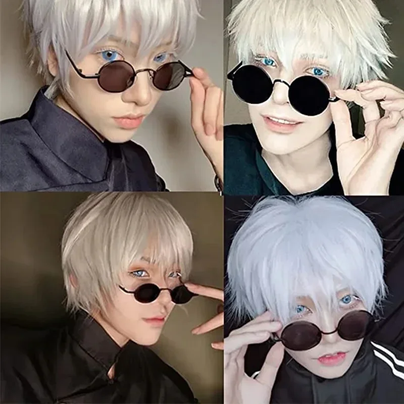 Gojo Satoru Occhiali Anime Jujutsu Kaisen Gojo Satoru Cosplay Occhiali Neri Occhiali Da Sole di Alta Qualità Del Partito Degli Uomini Donne Prop