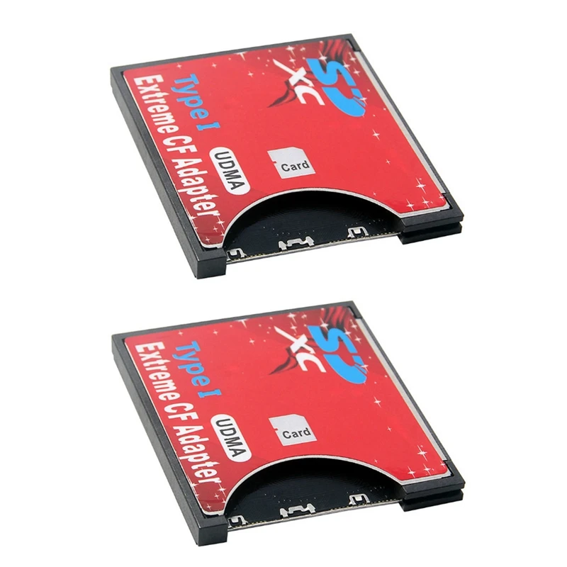 

2X New SD To CF Card Sleeve Supports Wireless WIFI SD Card Type I Adapter SLR Camera Red