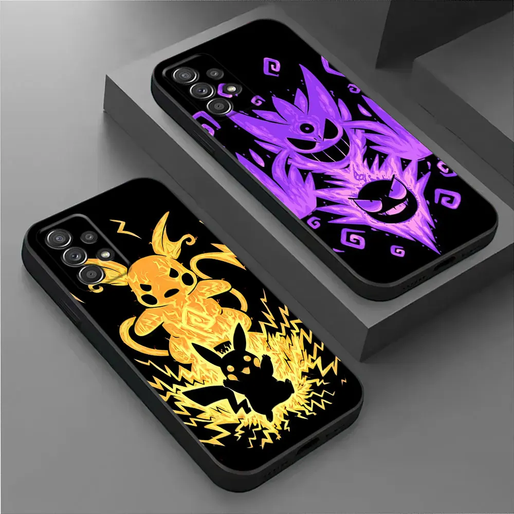 Gengar Pikachu Anime For Samsung Galaxy A55 Case A54 A52S A53 5G A51 A34 A35 A33 A32 A50 A72 A71 A30 A7 A9 2018 Cases Soft Cover