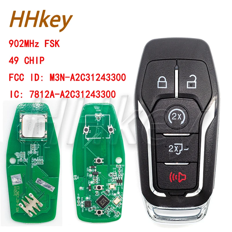 

HHKEY 2015-2017 F-Series Keyless-Go Smart Remote Key / NCF2951F / 49 CHIP FCC ID: M3N-A2C31243300 / IC: 7812A-A2C31243300