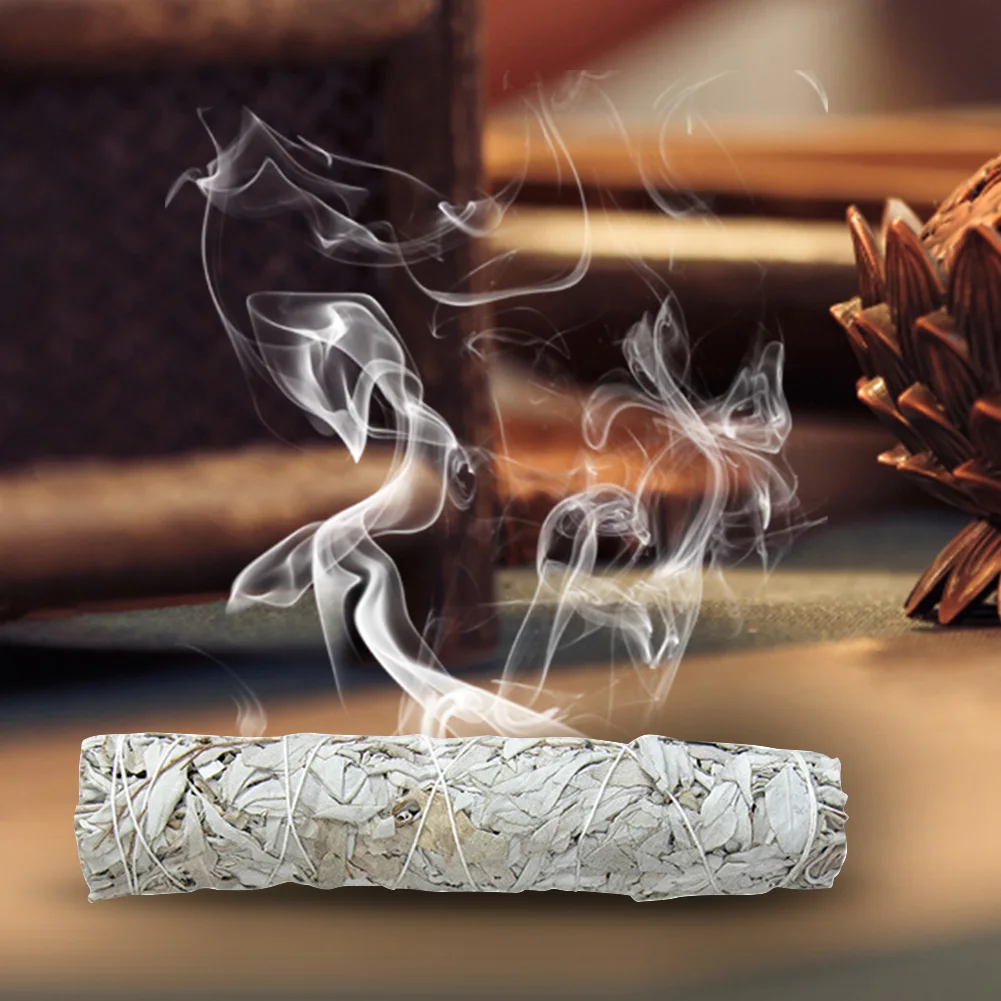 الأبيض حكيم حزمة كاليفورنيا لطخة عصا نقية العشب تنقية البيئة بالو سانتو البخور داخلي تنقية الدخان