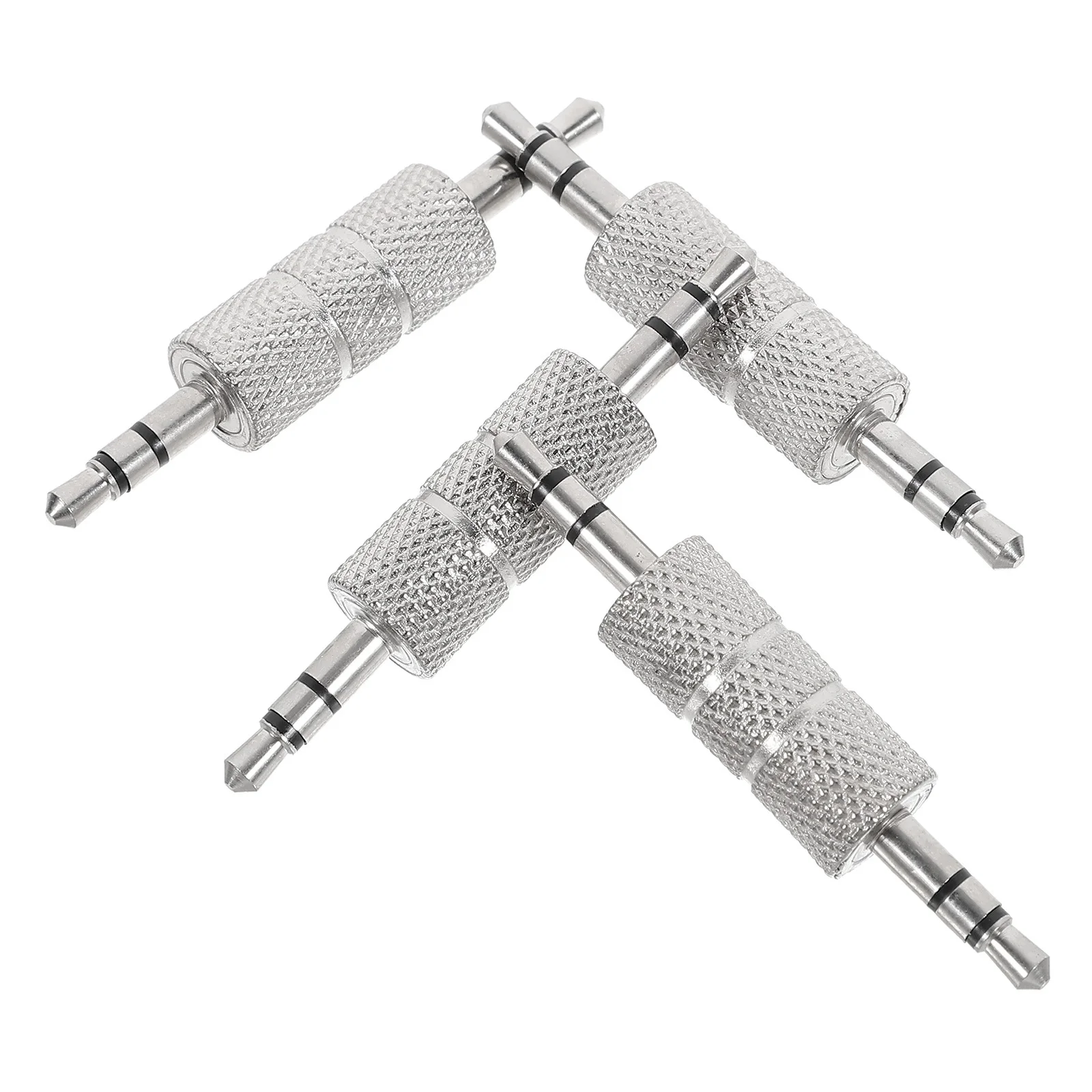 

4Pcs 3.5mm Aux Extender Metal Construction Smooth Sound Transmission Portable Audio Equipment Interface Aux Cable Extender