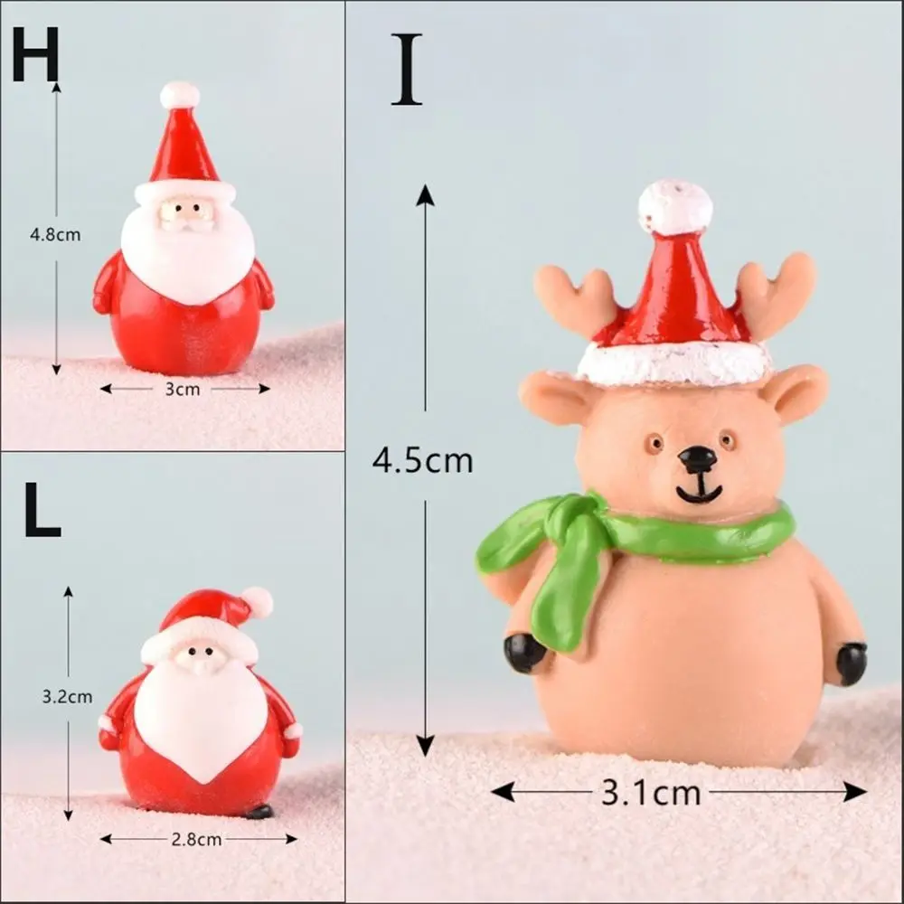 ของขวัญกล่อง Snowman ตัวเลขตกแต่ง Terrarium Fairy Garden คริสต์มาส Miniature เครื่องประดับ Figurines Micro Landscape