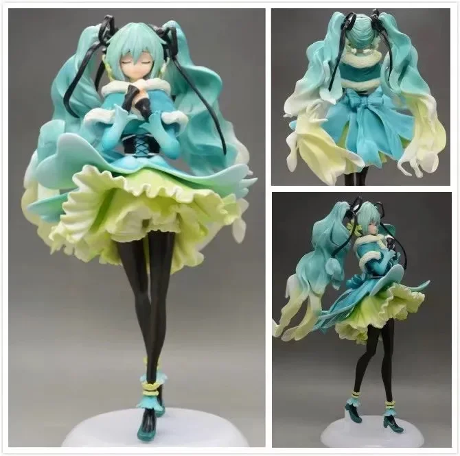 

28cm 1/7 Anime Hatsune Miku Figure Kawaii Virtual Singer Miku Manga Statue Figurines Pvc Action Collectible Model Toy Gift