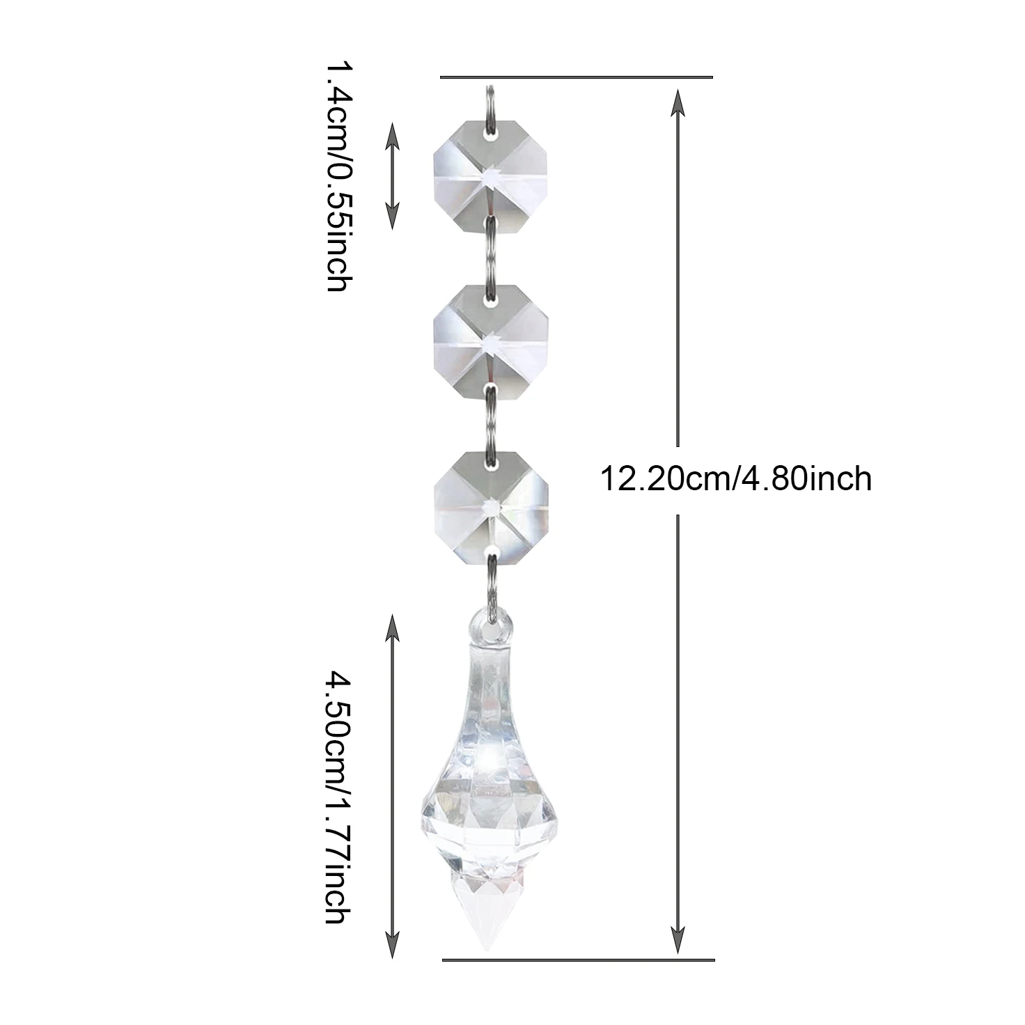 5 Strings Acrylic Crystal Pendant Table Lamp Chandelier Hanging Decoration Wedding Party Decoration DIY Christmas Decoration