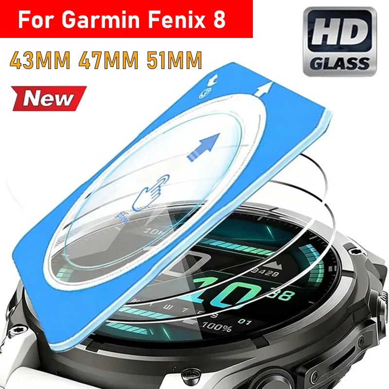 1-2 Pieces Easy To Install Tempered Glass For Garmin Fenix 8