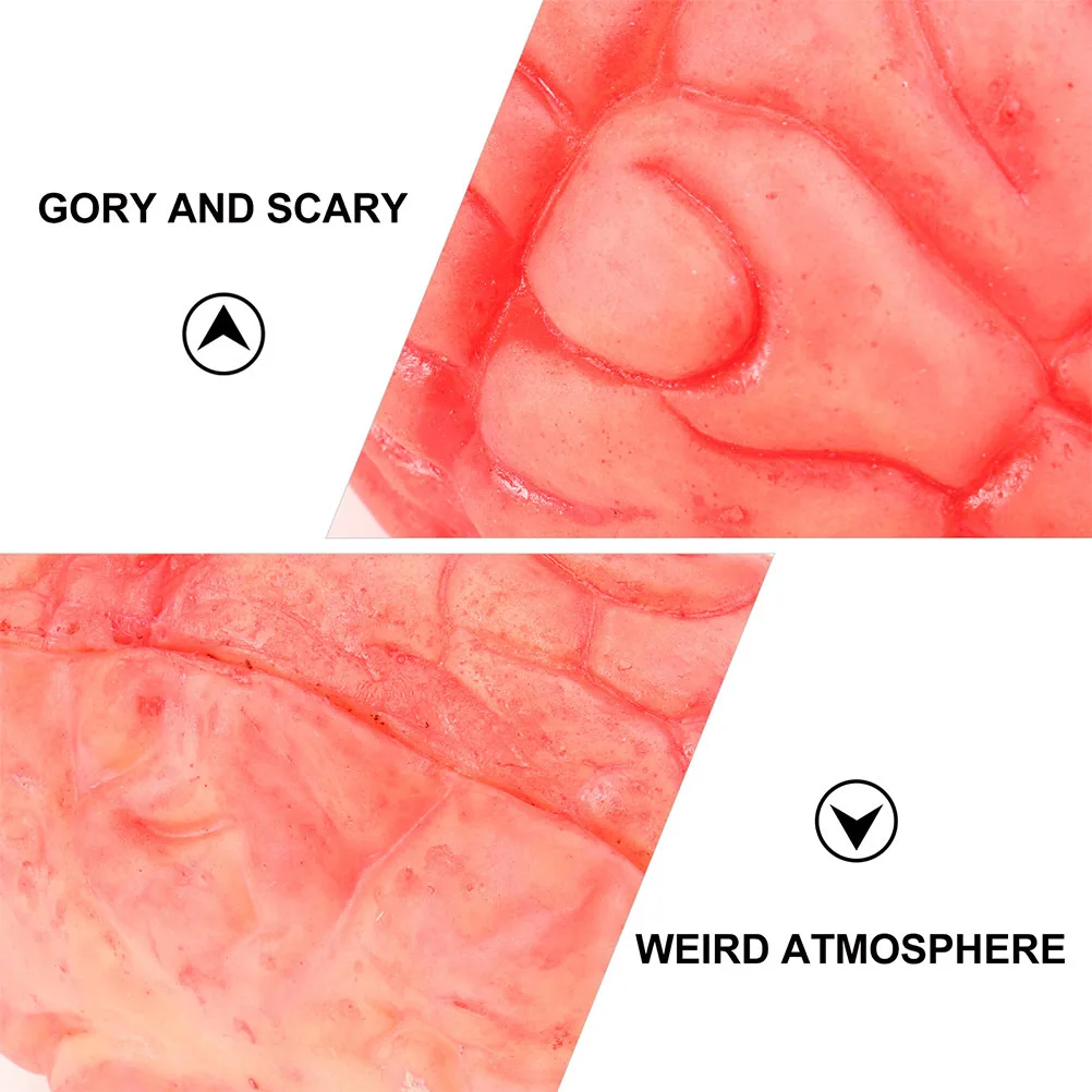 3 قطعة ديكور أدمغة الهالوين أدمغة بشرية واقعية محاكاة مخيفة من الفينيل دعائم حفلات الدماغ البشري المزيف ملحقات الحفلات