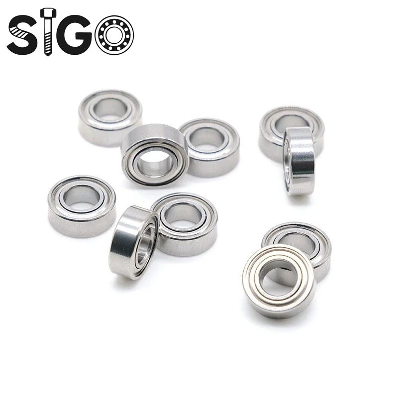 2Pcs S687ZZW4 Abec-7 7x14x4 Mm Stainless Steel Bearing Deep Groove Ball Bearings Miniature Mini Bearing