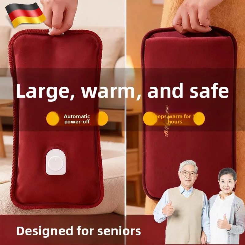 

Heated Water Bottle Sleeping Warm Feet Device for Middle Aged And Elderly Automatic Switch off Bed Warmth Non Explosive