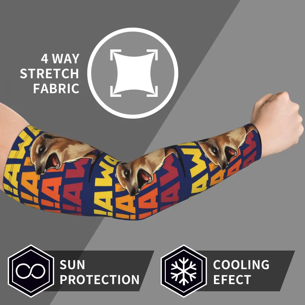 Rock Hyrax Lover Awawa Groundhog Dassi 팔 슬리브 남성 여성용 자외선 차단 타투 커버업 스포츠 쿨링 사이클링