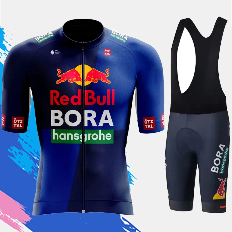 

RedBull Bicycle Clothes Men Mountain Bike Clothing Cycling Man Sports Set Mtb Jersey Uniforms Sportswear Tricuta Mallot Summer