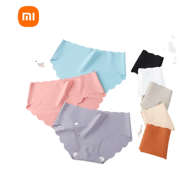 2022 Xiaomi Mijia Women's Ice Silk Seamless Underwear Summer Ice Cool Breathable Quick-drying Pants Solid Color Mid-waist Briefs