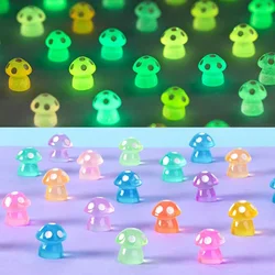 Adornos de setas de micropaisaje luminoso, Kit de decoración de resina para jardín, Patio al aire libre, accesorios de jardín
