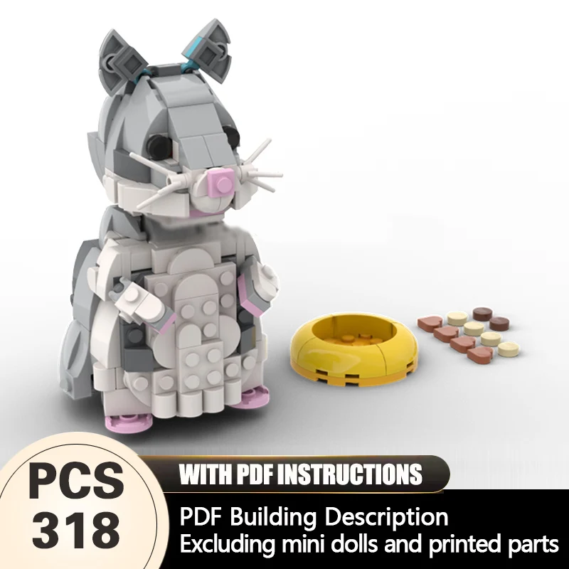 

Creators Animal Series Model MOC Building Bricks Cute Hamster Modular Technology Gifts Holiday Assemble Children Toys Suit