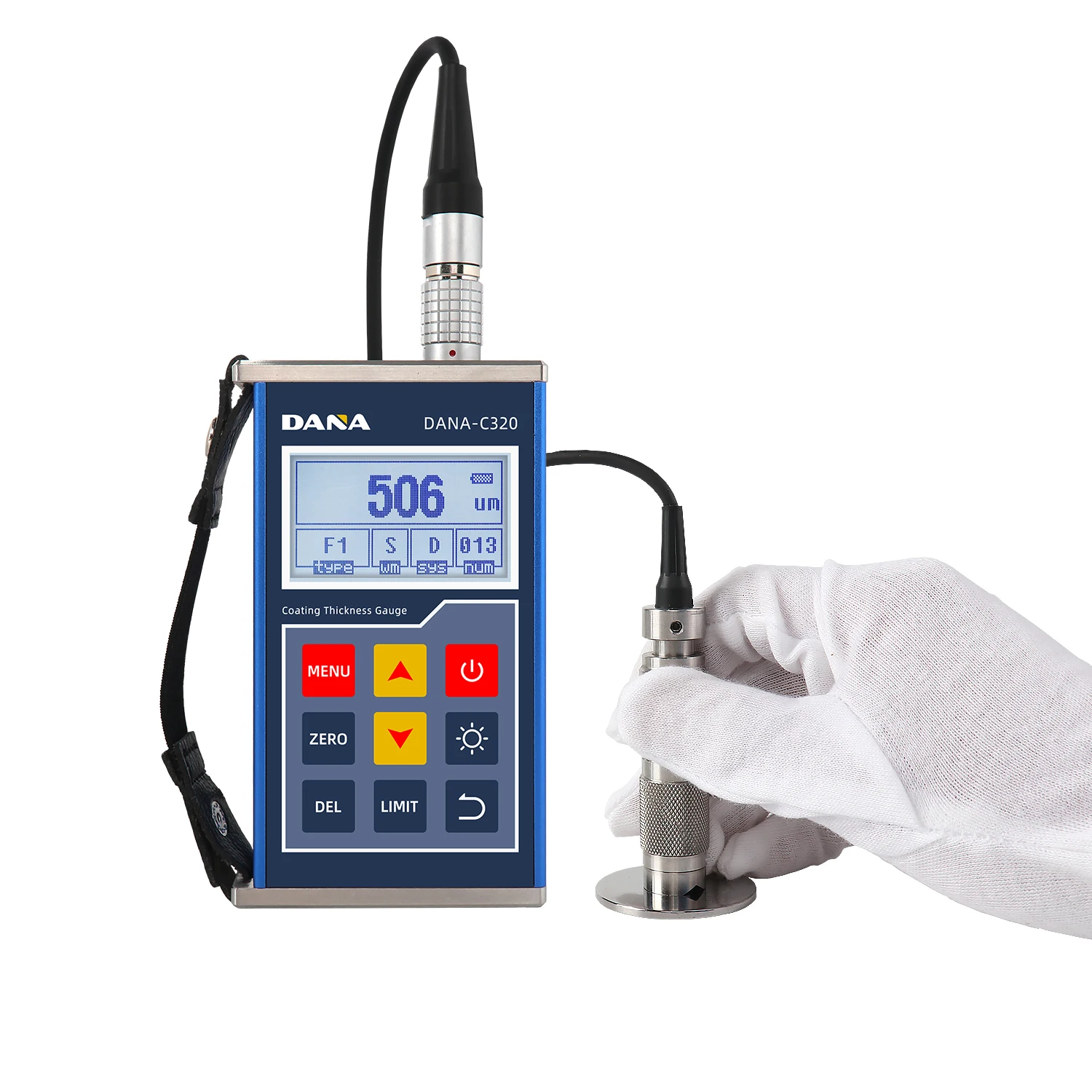 DANA-C320 Coating Thickness Gauge Car Paint Film Measuring Instrument 0-1250um MFE/NFE Hot Sale High Precision Electronic