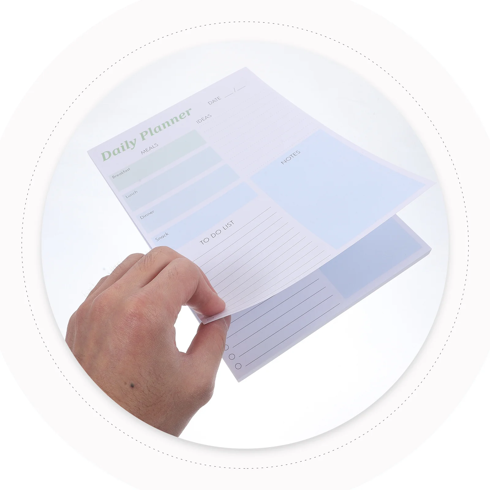 Agenda magnética rasgável caderno de papel planejador compacto portátil tarefa diária bloco de notas escritório doméstico planejamento memorando