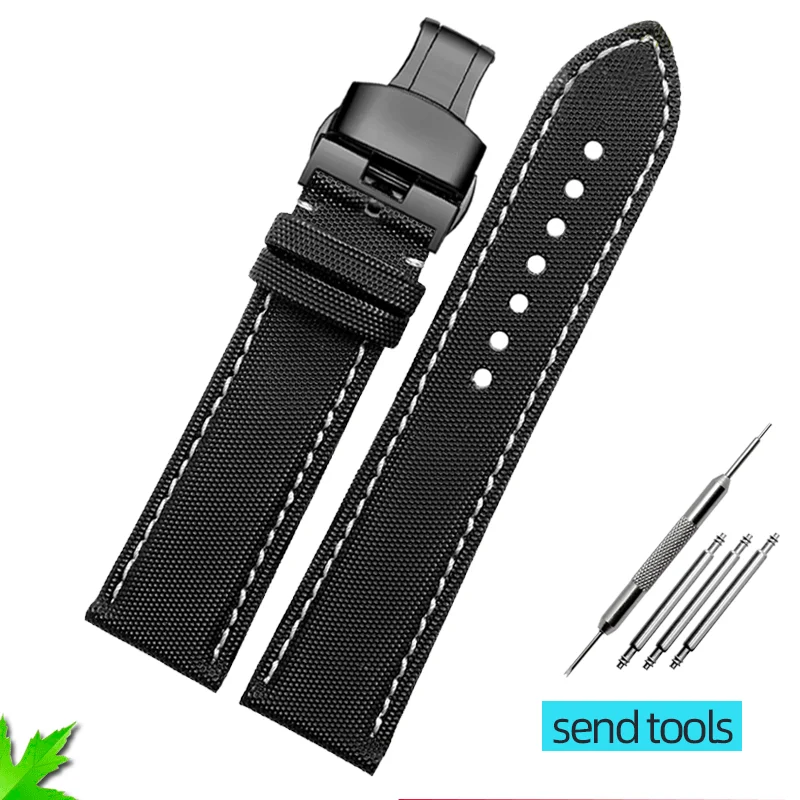 20mm 21mm 22mm 23mm 24mm Waterproof Nylon Watch Strap For Tissot TUDOR BLACK BAY Breitling Soft And Breathable Canvas Watch Band