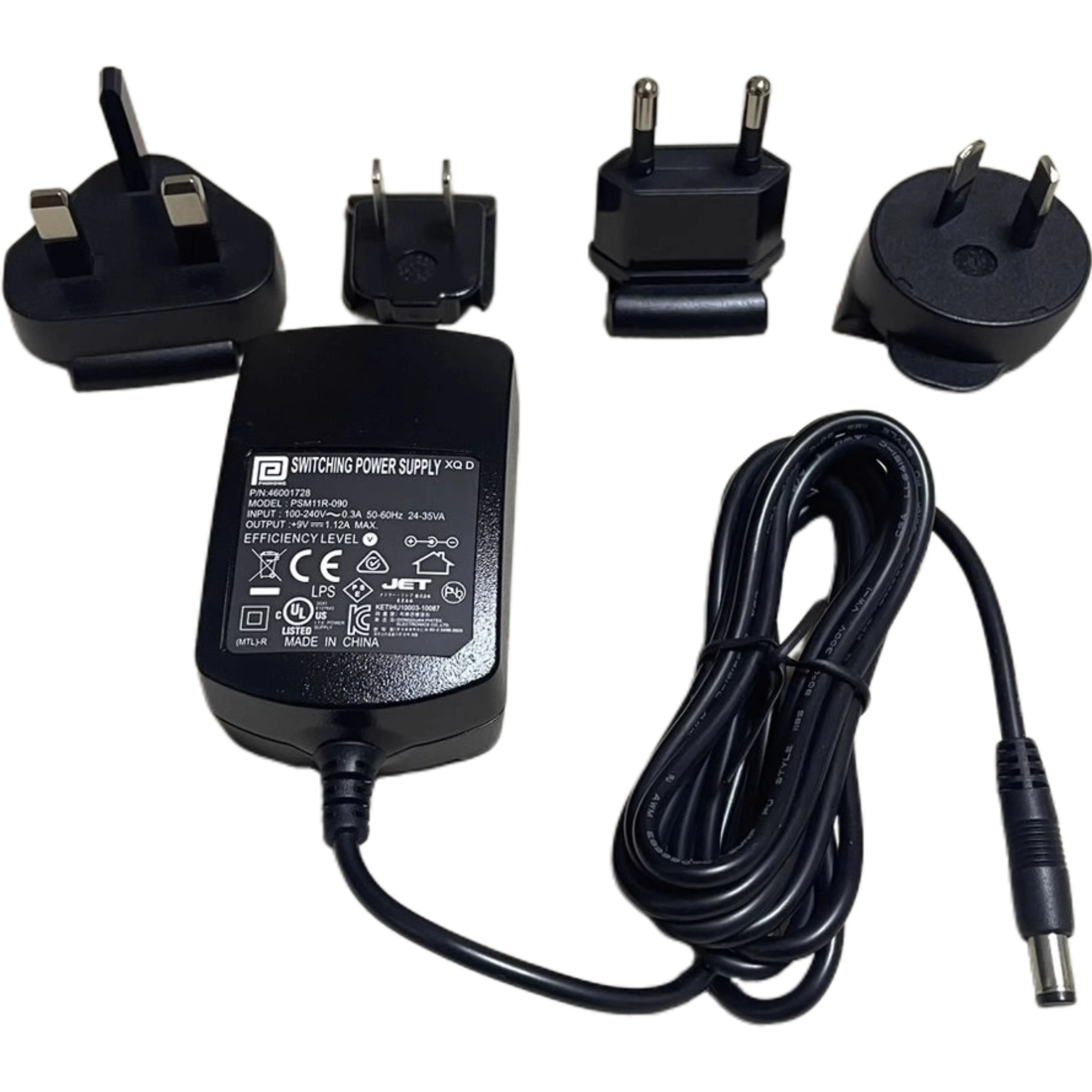 

Genuine PHIHONG Switching Power Supply PSM11R-090 9V 1.12A AC DC Adapter Charger For METTLER Scales