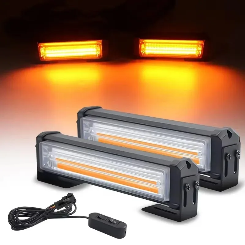 

1pair for Popular LED Emergency Beacon Warning Hazard Flash Lamp Grille Lamp Bar Car Trailer Pickup 12V Truck Side Light