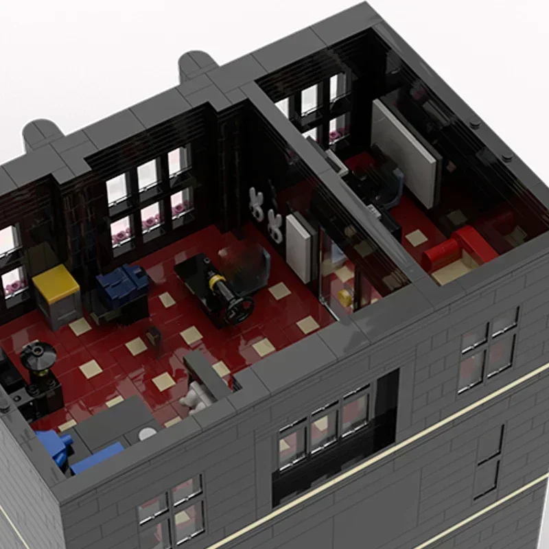 Moc tijolos de construção vista rua modelo cidade alfaiate loja tecnologia blocos modulares presentes brinquedos para crianças conjuntos diy montagem