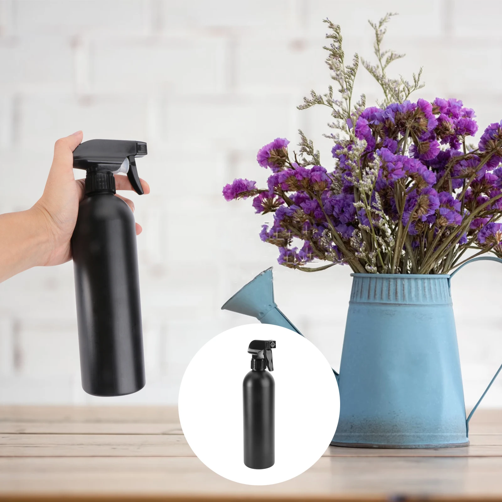 

4Pcs 500Ml Hdpe Plastic Spray Bottles Long Lasting Containers For Car Supplies Home And Outdoor Activities Black