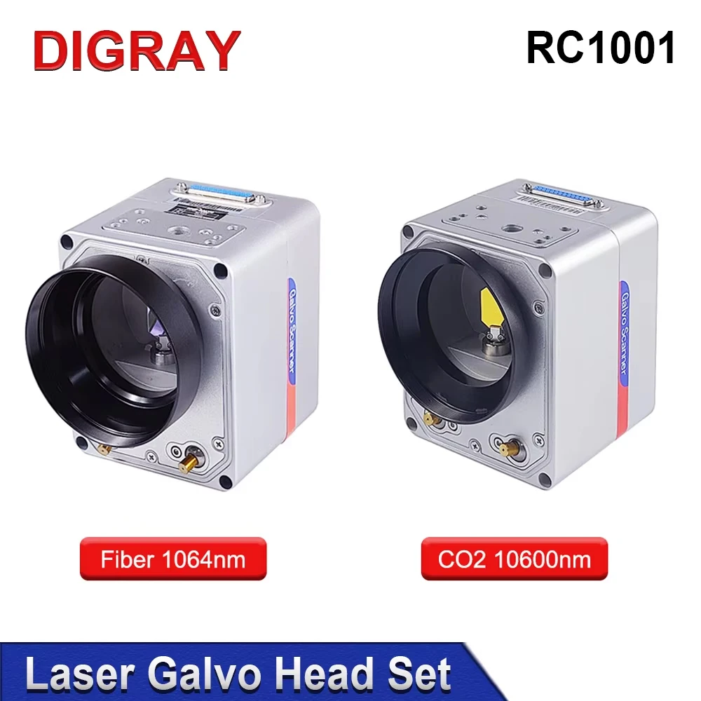 

DIGRAY SINO-GALVO RC1001 CO2 и волоконный лазерный сканер Набор гальво-головок 10,6 мкм 1064 нм Вертура 10 мм гальванометр сканер с источником питания