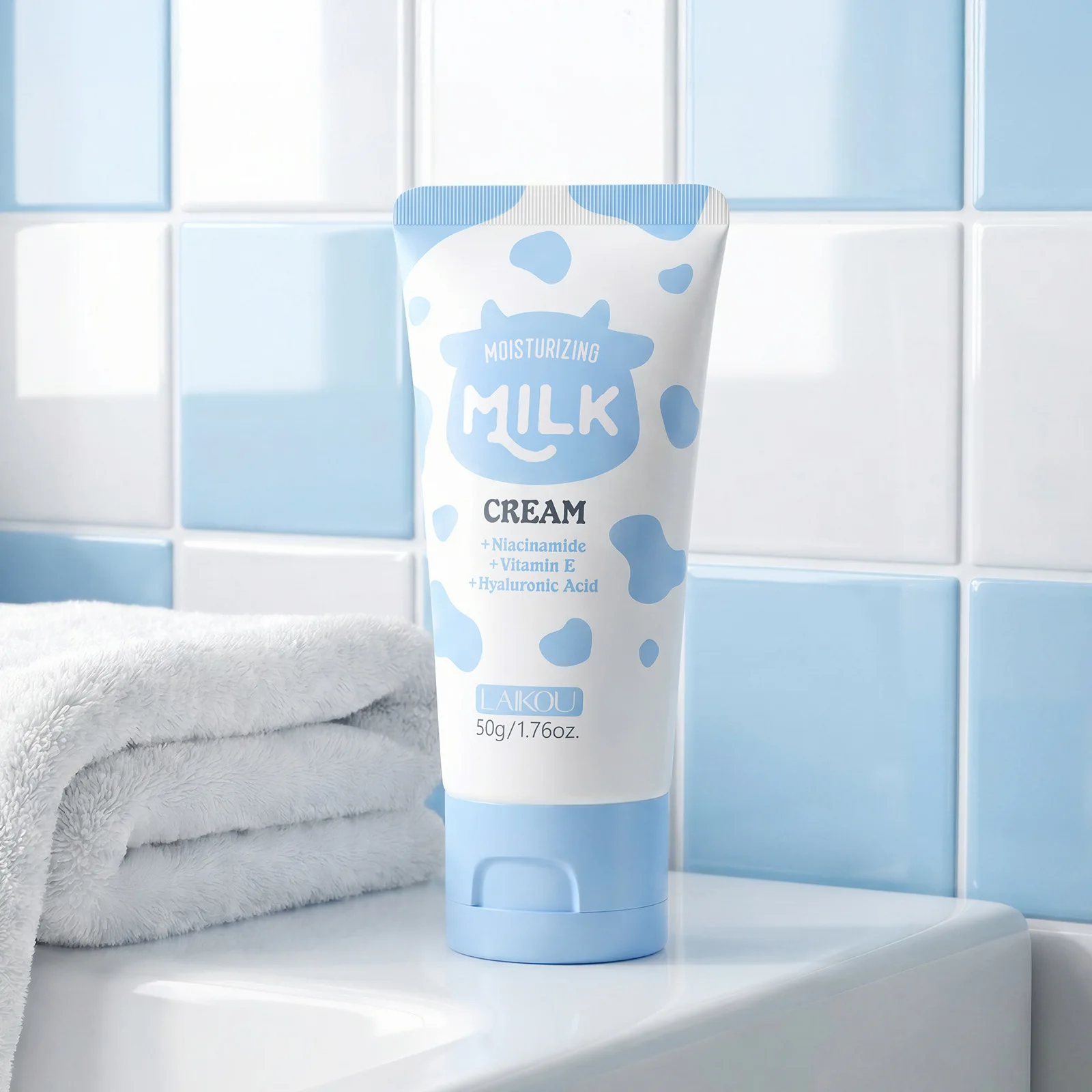

LAIKOU Milk Moisturizing Face Cream 50g, Hydrating Nourishing Skin Care Cream for Women Skin Care Facial Hydrating Cream