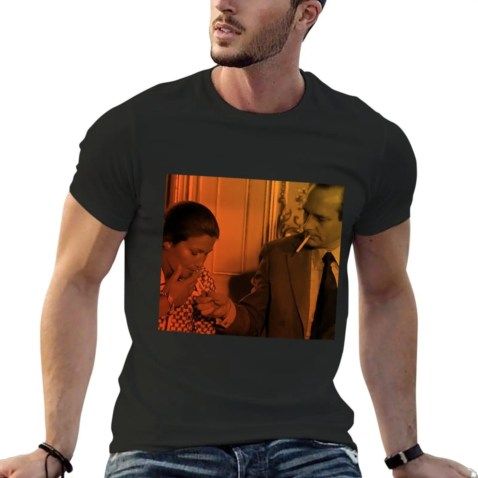 Chirac gentleman T-Shirt oversizeds summer tops plain t shirts men