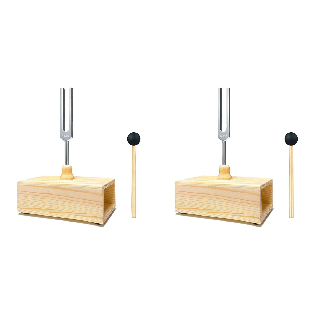 

A71P 2X 432 Гц камертон с резонансной коробкой, для звукового исцеления, обучения резонансу камертона, тестирования на слуху, медитации