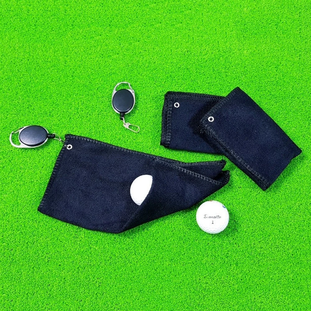 Golf Towel Cotton Wipes Cleaning Towels Microfiber Cleaning Cloth with Lanyard Cleaning Clubs Balls Training Aids