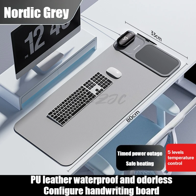 Heated Mouse Pad Large Desk and Writing Desk Pad Office Computer Warm Desk Pad