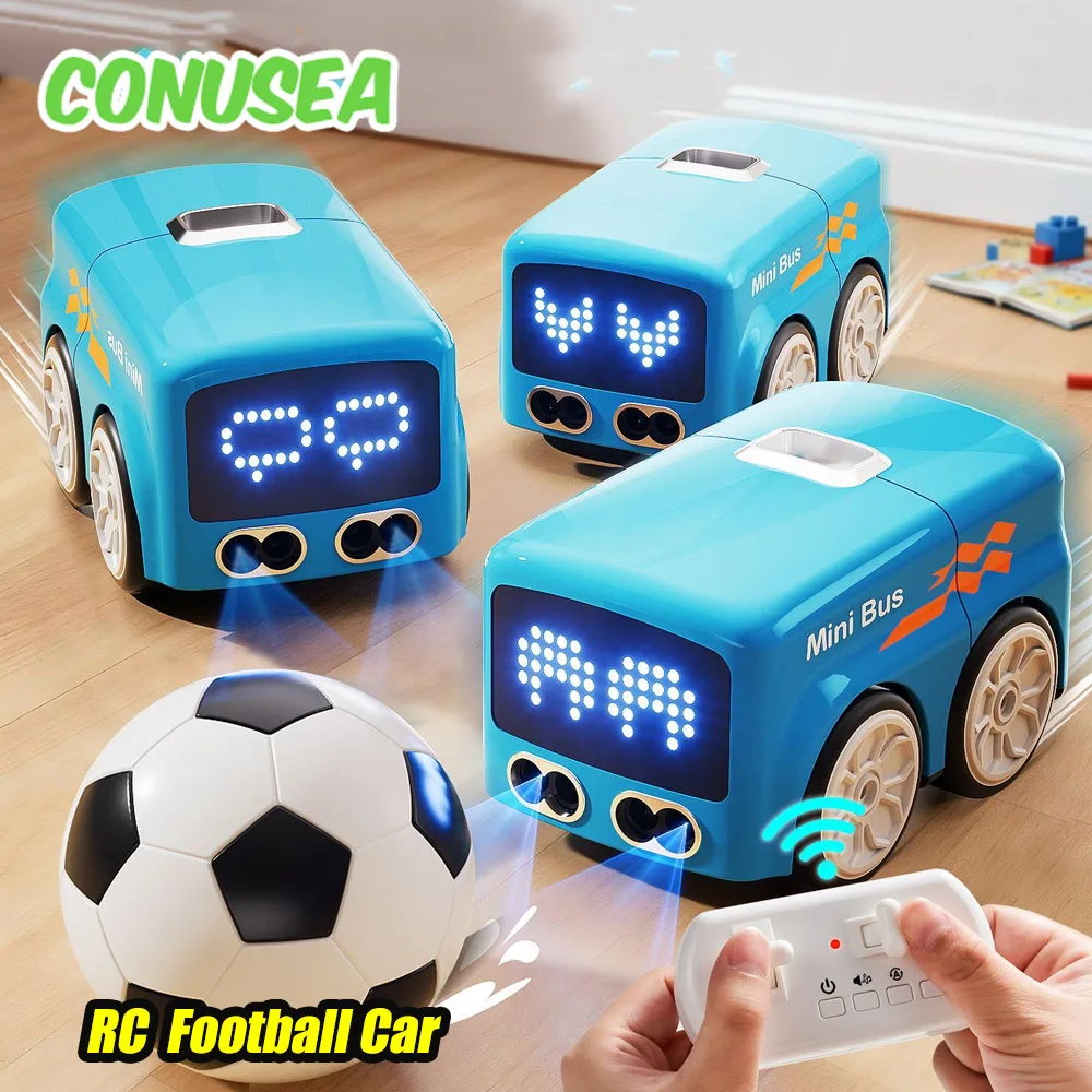 

Children Toys Rc Soccer Car Remote Control Sensor Follows Football Obstacle Avoidance Mini Bus Patrol Drive Desktop Toy Vehicle