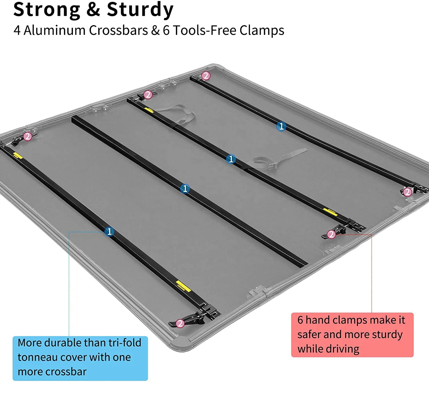 Soft four fold dodge ram tonneau covers Truck Bed Tonneau Cover for Dodge Ram No Ram Box 1500 2500 3500 6\'4\
