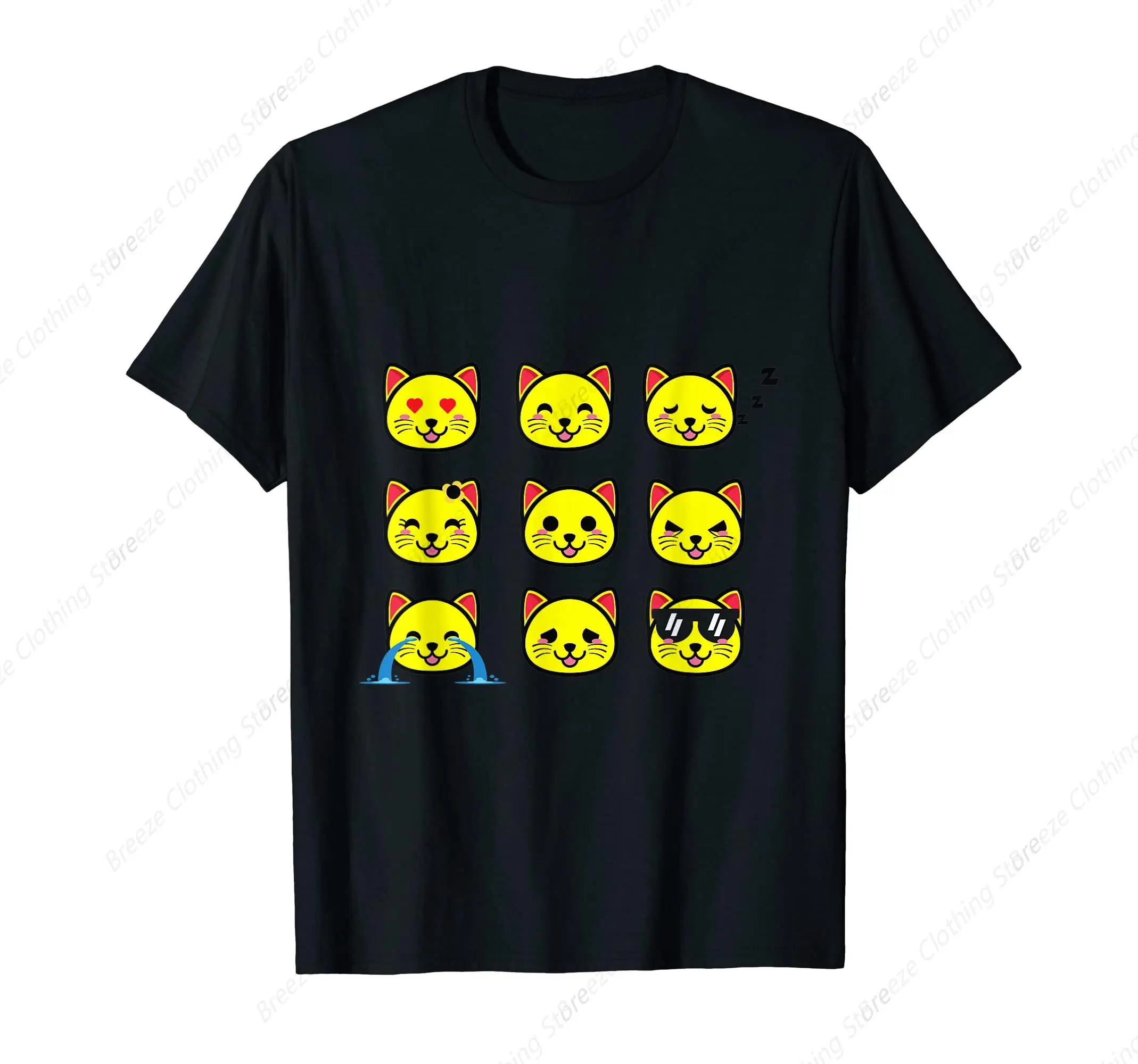 

9 Lives Cat Emoticon Tshirt T-Shirt