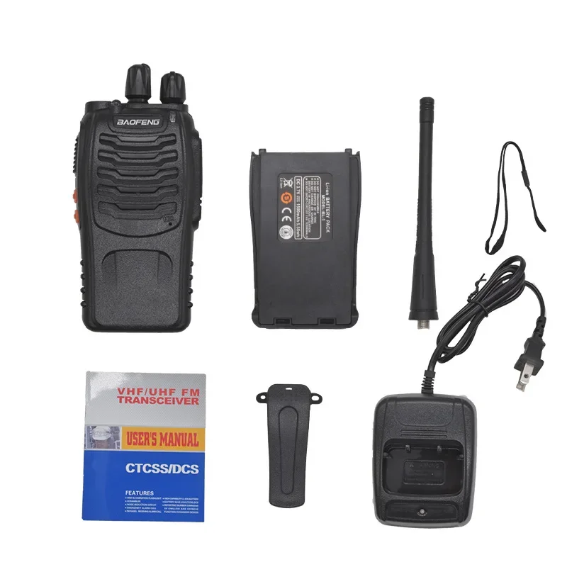 Durable Baofeng Walkie-talkie BF-888S Handheld High Power Flashlight Function Light and Thin
