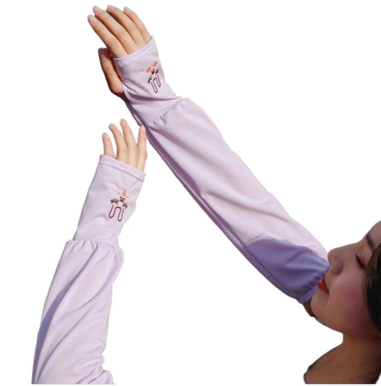 

Rabbit Sunscreen Ice Cover with Increased UV Protection, Loose and Breathable Riding and Driving, Ice Silk Sunshade Sleeve Cover