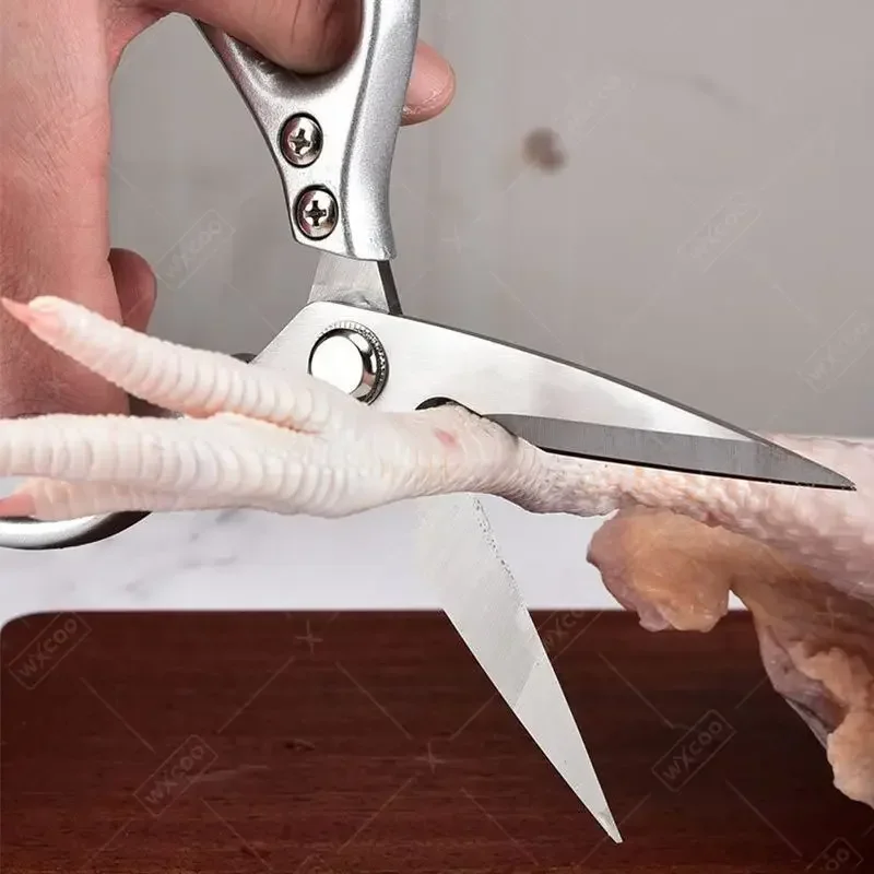 Kitchen Poultry Shears Butcher Meat Cleaver Stainless Steel Kitchen Scissors Chicken Bone Shear Sharp Vegetable Fish Duck Cutter