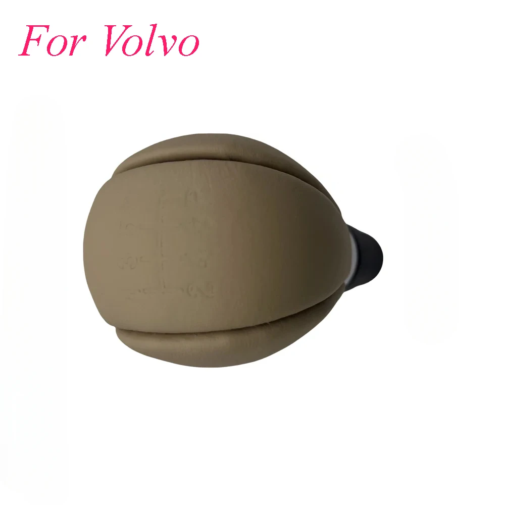 

5-скоростная/6-скоростная кожаная ручка переключения передач для Volvo S60 V60 S80 V70 XC70 XC60, рычаг переключения передач, головка из искусственной кожи и пластика