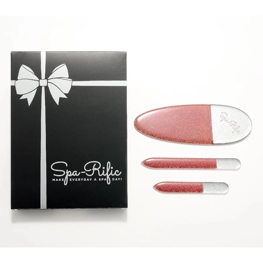 

Нано-пилочки из 3 предметов: профессиональные сверхпрочные стеклянные пилочки для ногтей с набором футляров для многоразового маникюра и педикюра с кристаллами для ногтей