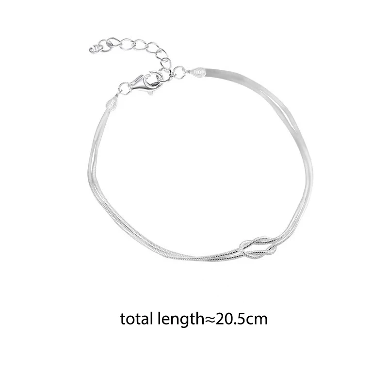 Silver Color Minimalist Personality Geometric Bracelet for Charming Women Luxurious Fine Jewelry Adjustable Accessories