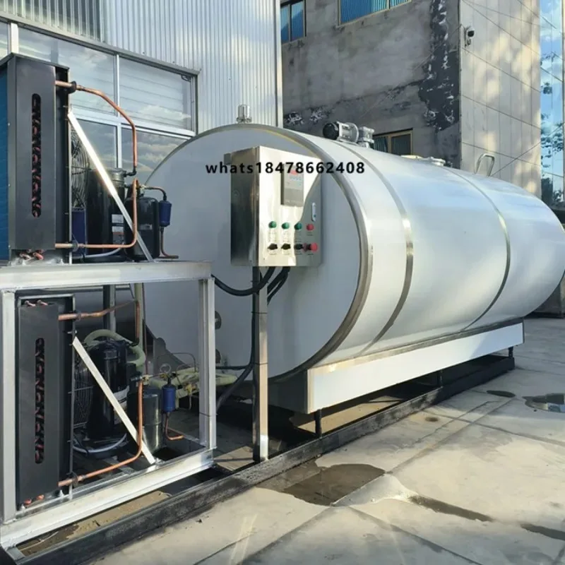 1000L 2000L Daily Milk Cooler Efficient Transport Silo Mixing Tank with Motor Refrigeration Milk Machine