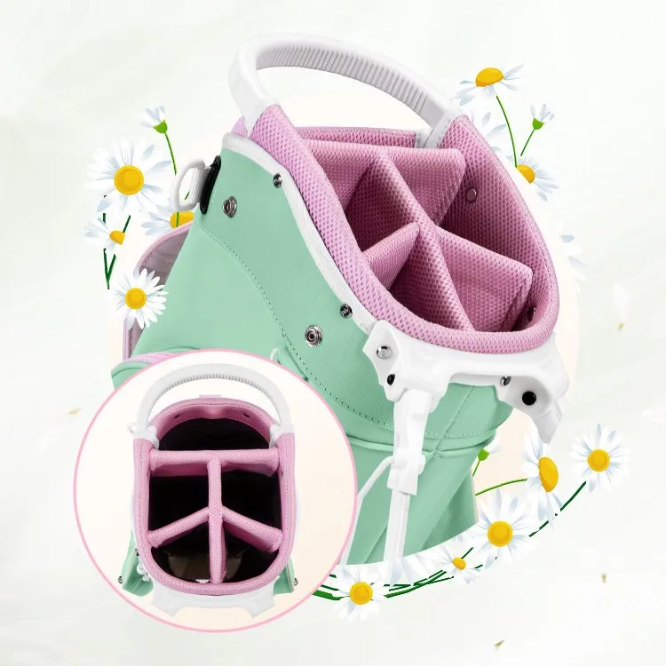 PGM Golf Bag Women's 5-compartment Pole Hole Shoulder Strap Multi-pocket Bracket Golf Bag Lightweight Water-repellent Club Bag