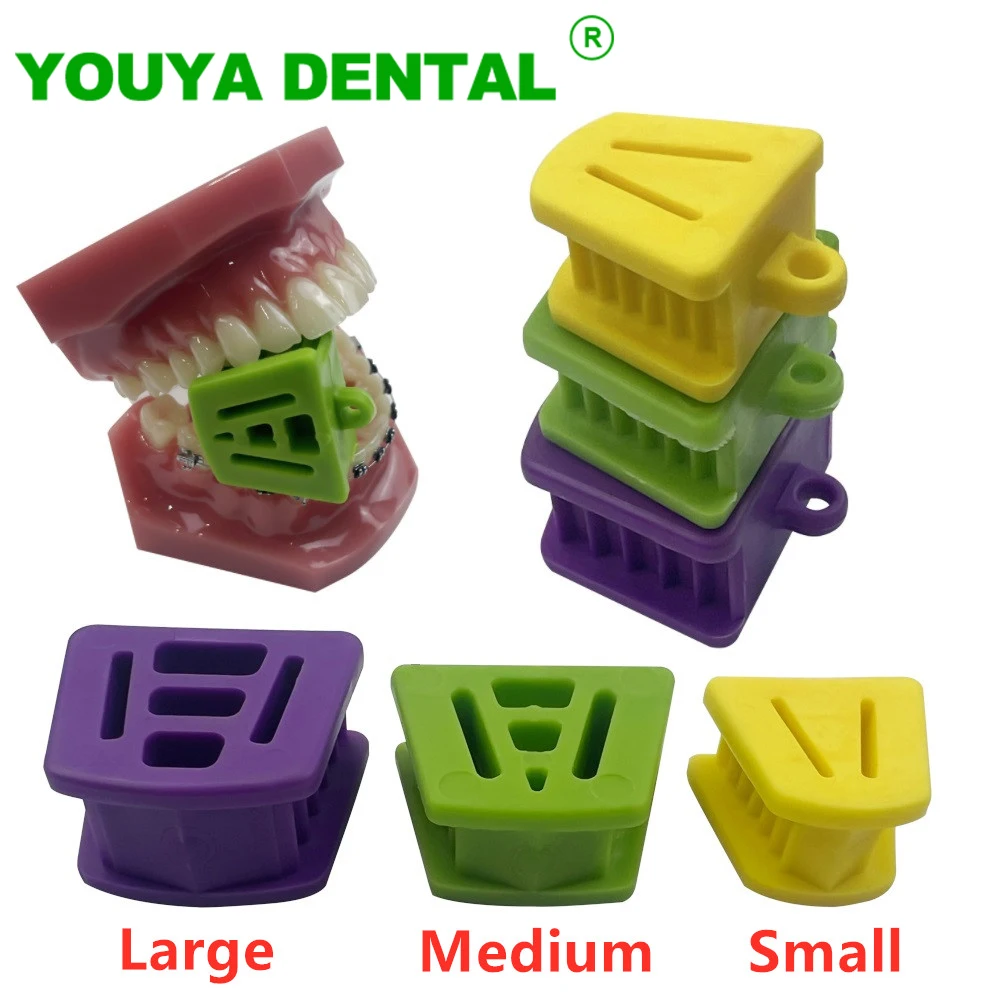 

6pcs/set 3 Sizes Dental Occlusal Pad Rubber Bite Mouth Opener Blocks Intraoral Supporting Device Dentistry Lab Materials S/M/L