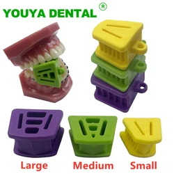 6pcs/set 3 Sizes Dental Occlusal Pad Rubber Bite Mouth Opener Blocks Intraoral Supporting Device Dentistry Lab Materials S/M/L