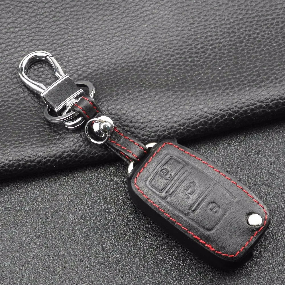 3B Remote Car Key Case Leather Cover For VW Volkswagen polo passat b5 golf 4 5 6 jetta mk6 tiguan Gol CrossFox Eos Scirocco