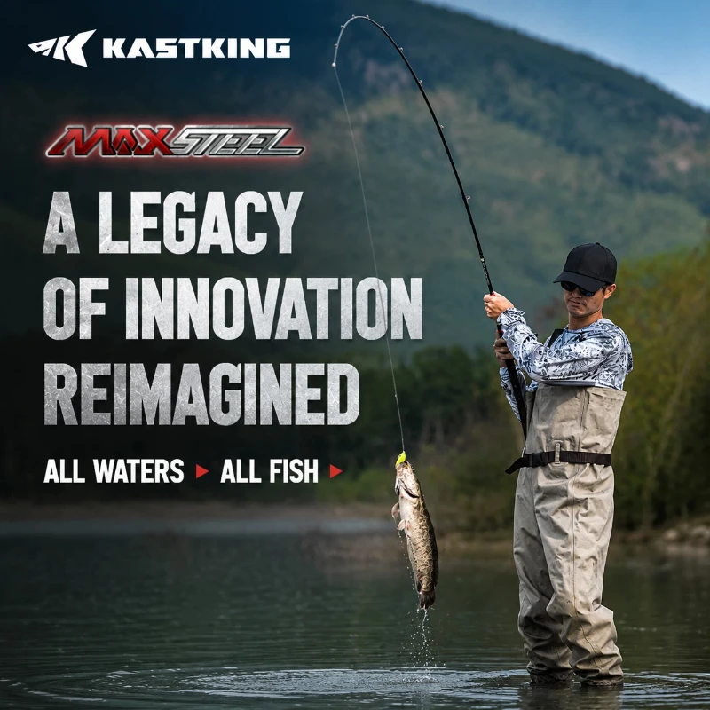Kastking 1.68-2.13m 2-Piece Casting Rod Carbon Fiber with LS Guides, Dual Tips & Hollow Scroll holder EVA Grip