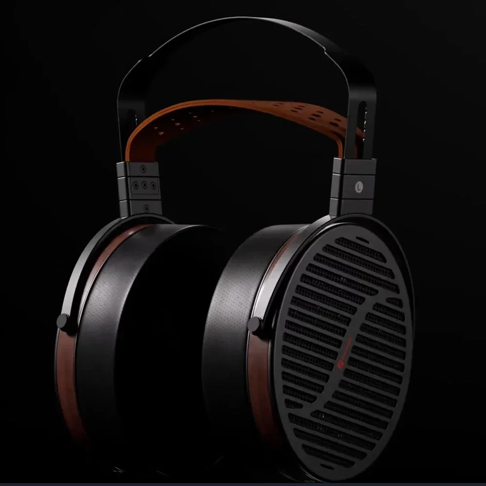 Fosi Audio I5 Planar Magnetic Open-Back Headphones 97mm Diaphragm CNC Metal Walnut Wood Audiophile Wired Stereo Headset